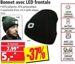 Norma Bonnet avec LED frontale offre