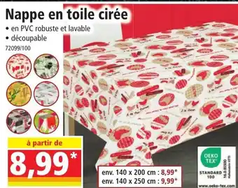 Norma Oeko tex nappe en toile cirée offre