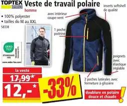 Norma Toptex pro veste de travail polaire offre