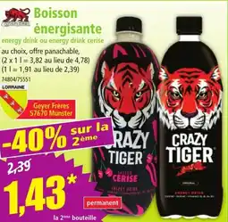 Norma CRAZY TIGER Boisson énergisante offre