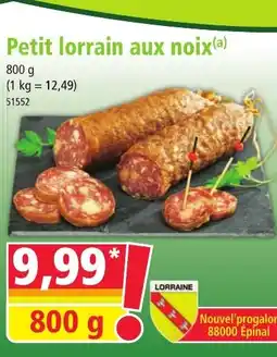 Norma Petit lorrain aux noix offre