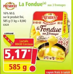 Norma PRESIDENT La Fondue aux 3 fromages offre