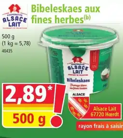 Norma COOPERATIVE ALSACE LAIT Bibeleskaes aux fines herbes offre