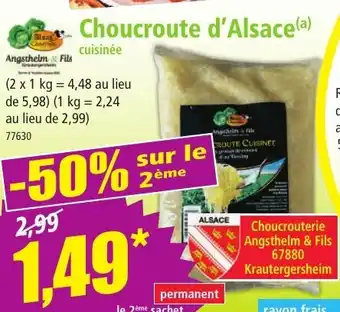 Norma Choucroute d'Alsace offre