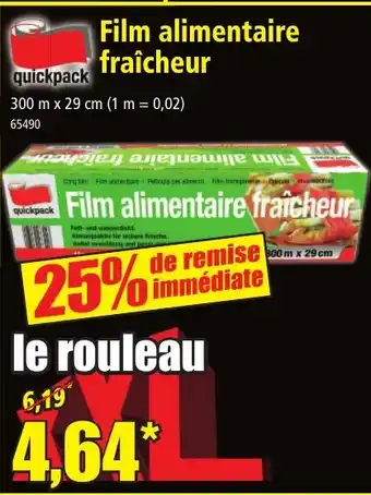 Norma QUICKPACK Film alimentaire fraîcheur offre