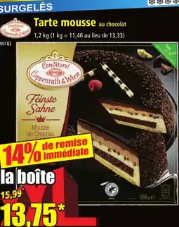 Norma Tarte mousse au chocolat offre