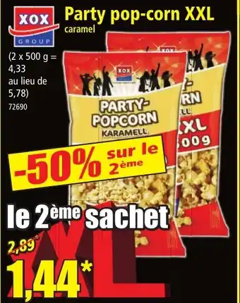 Norma XOX Party pop-corn XXL offre