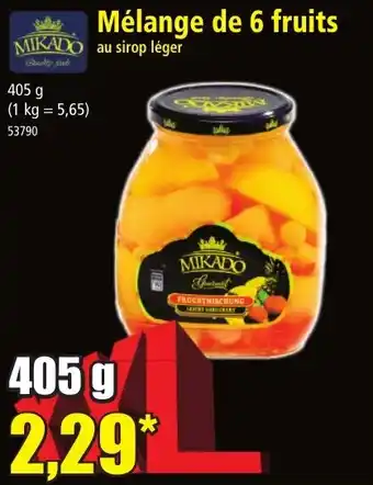 Norma MIKADO Mélange de 6 fruits offre