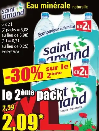 Norma SAINT AMAND Eau minérale naturelle offre