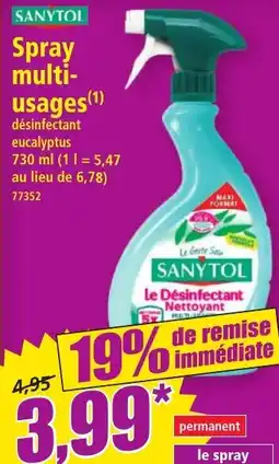 Norma SANYTOL Spray multi- usages offre