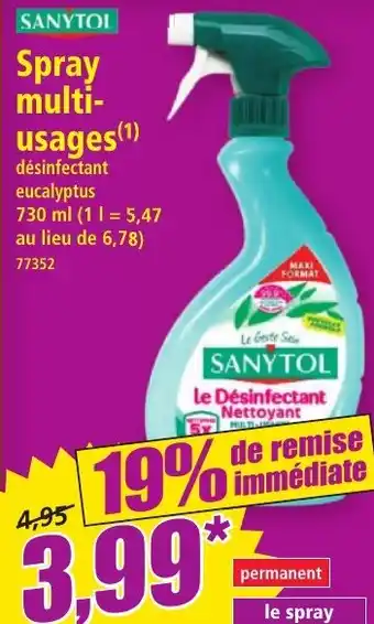 Norma SANYTOL Spray multi- usages offre