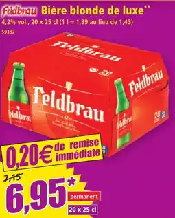 Norma FELDBRAU Bière blonde de luxe offre