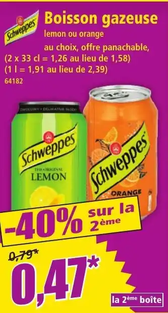 Norma SCHWEPPES Boisson gazeuse offre