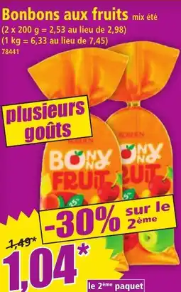 Norma Bonbons aux fruits mix été offre