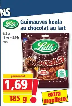 Norma LUTTI Guimauves koala au chocolat au lait offre