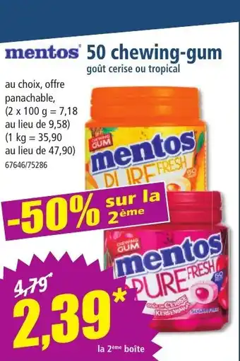 Norma MENTOS 50 chewing-gum offre