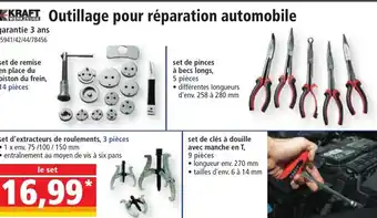 Norma KRAFT Outillage pour réparation automobile offre