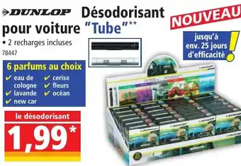 Norma DUNLOP Désodorisant pour voiture "Tube" offre