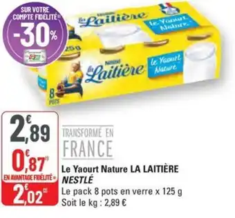 G20 NESTLE La laitière le yaourt nature offre