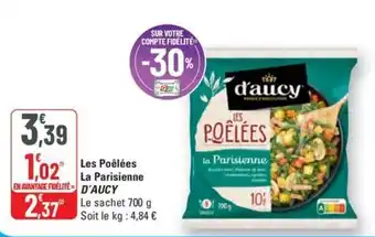 G20 D'AUCY Les Poêlées La Parisienne offre