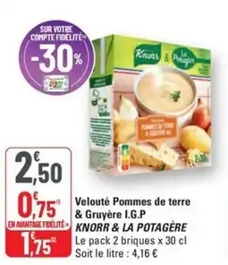 G20 KNORR & LA POTAGÈRE Velouté Pommes de terre & Gruyère I.G.P offre