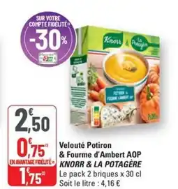 G20 KNORR & LA POTAGÈRE Velouté Potiron & Fourme d'Ambert AOP offre