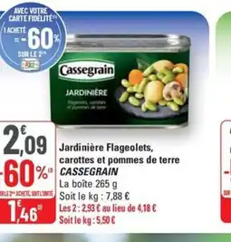 G20 CASSEGRAIN Jardinière Flageolets, carottes et pommes de terre offre