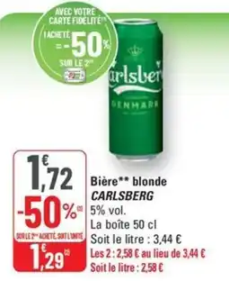 G20 CARLSBERG Bière blonde offre