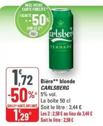 G20 CARLSBERG Bière blonde offre