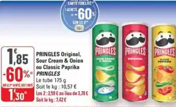 G20 PRINGLES Original, Sour Cream & Onion ou Classic Paprika offre