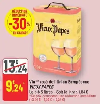 G20 VIEUX PAPES Vin rosé de l'Union Européenne offre