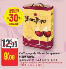 G20 VIEUX PAPES Vin rouge de l'Union Européenne offre