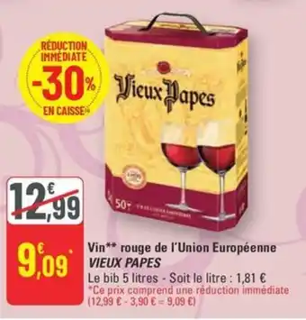 G20 VIEUX PAPES Vin rouge de l'Union Européenne offre