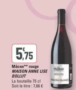 G20 MAISON ANNE LISE BOLLUT Mâcon rouge offre