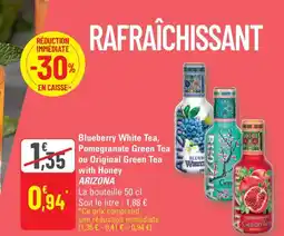 G20 ARIZONA Blueberry White Tea, Pomegranate Green Tea ou Original Green Tea with Honey offre