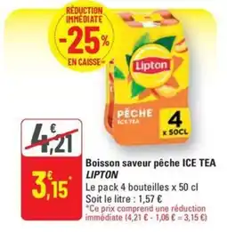 G20 LIPTON Boisson saveur pêche ice tea offre