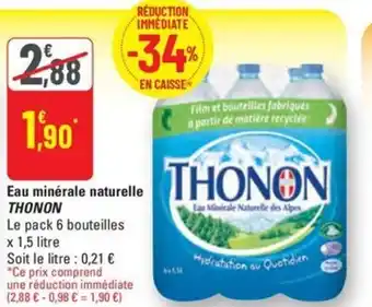 G20 THONON Eau minérale naturelle offre