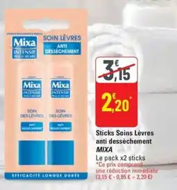 G20 MIXA Sticks Soins Lèvres anti dessèchement offre