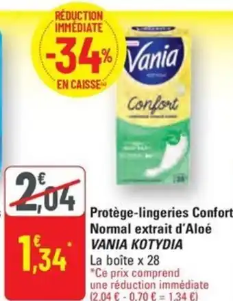 G20 VANIA KOTYDIA Protège-lingeries Confort Normal extrait d'Aloé offre