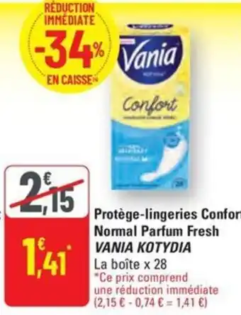 G20 VANIA KOTYDIA Protège-lingeries Confort Normal Parfum Fresh offre