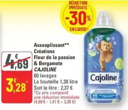 G20 CAJOLINE Assouplissant Créations Fleur de la passion & Bergamote offre