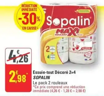 G20 SOPALIN Essuie-tout Décoré 2=4 offre