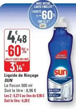 G20 SUN Liquide de Rinçage offre