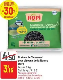 G20 HOPI Graines de Tournesol pour oiseaux de la Nature offre