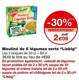 Monoprix Liebig mouliné de 5 légumes verts offre