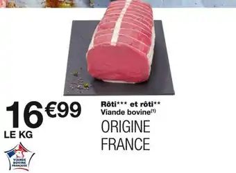 Monoprix Víande bovine française Rôti et rôti Viande bovine offre