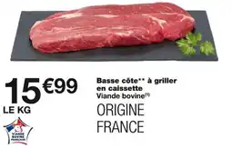 Monoprix Víande bovine française basse côte à griller en caissette viande bovine offre