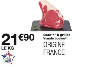 Monoprix Viande bovine française côte à griller viande bovine offre