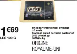 Monoprix Cheddar traditionnel affinage 10 mois offre