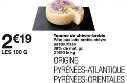 Monoprix Tomme de chèvre-brebis offre